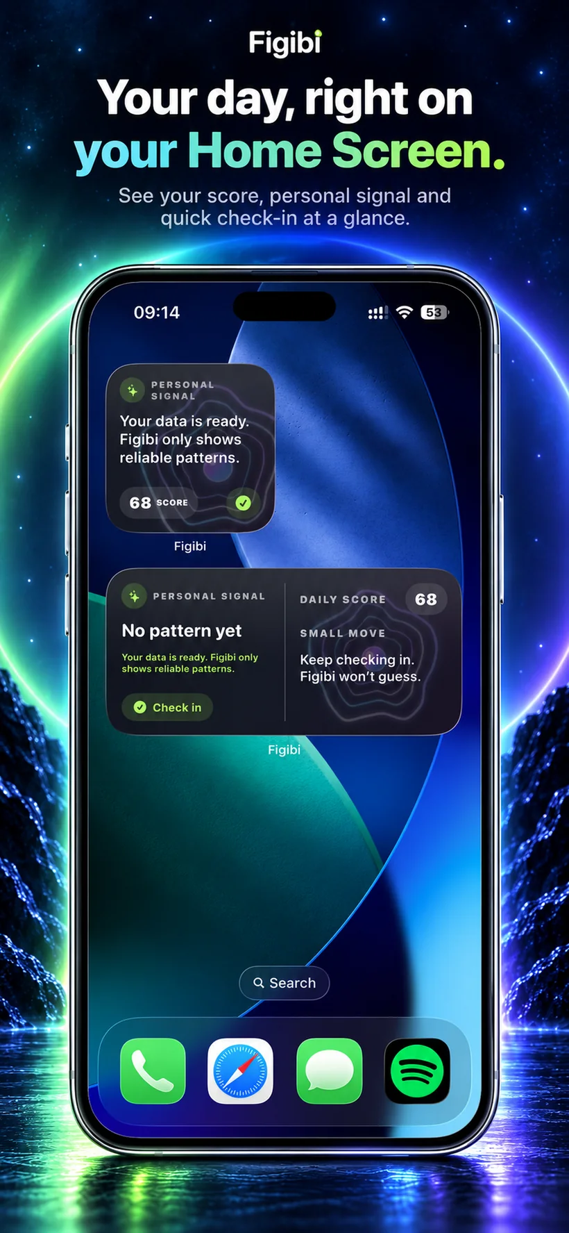 Figibi Home Screen widgets